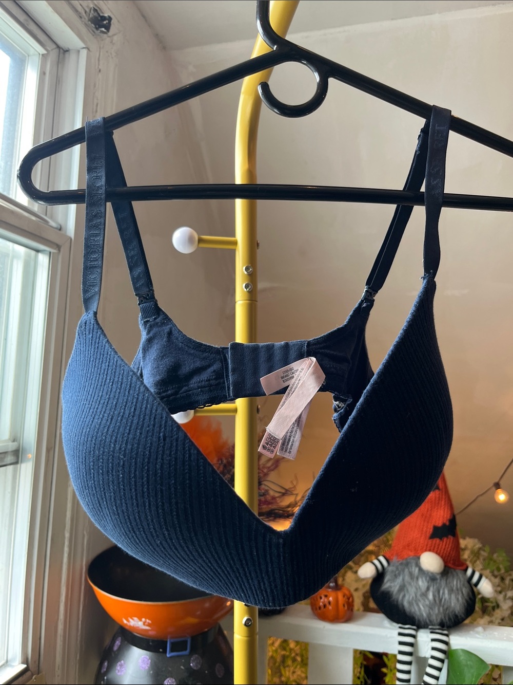 Victoria's Secret Ribbed V-Neck Bralette - Navy